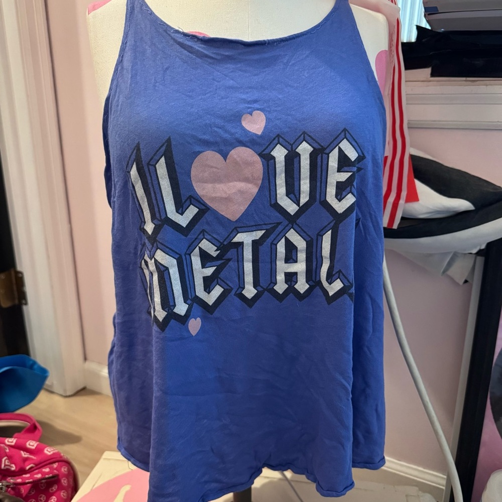 Wildfox Couture HTF Rare "I Love Metal" Tank